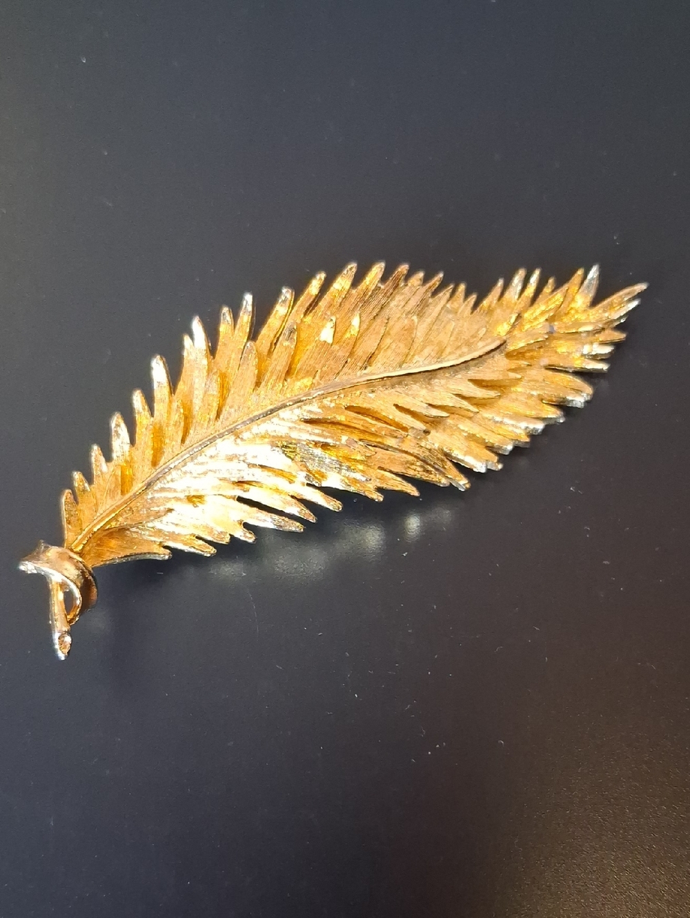 Vintage Feather Plume Brooch